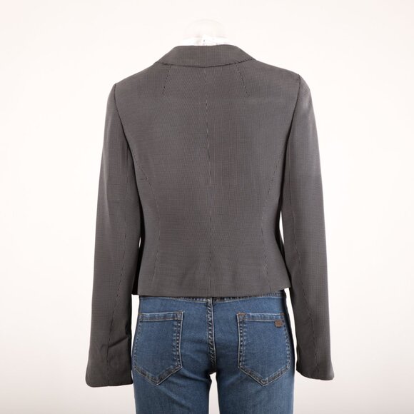 Anne Klein II Gray Micro Dot Silk Blazer Size 2 - Picture 5 of 6